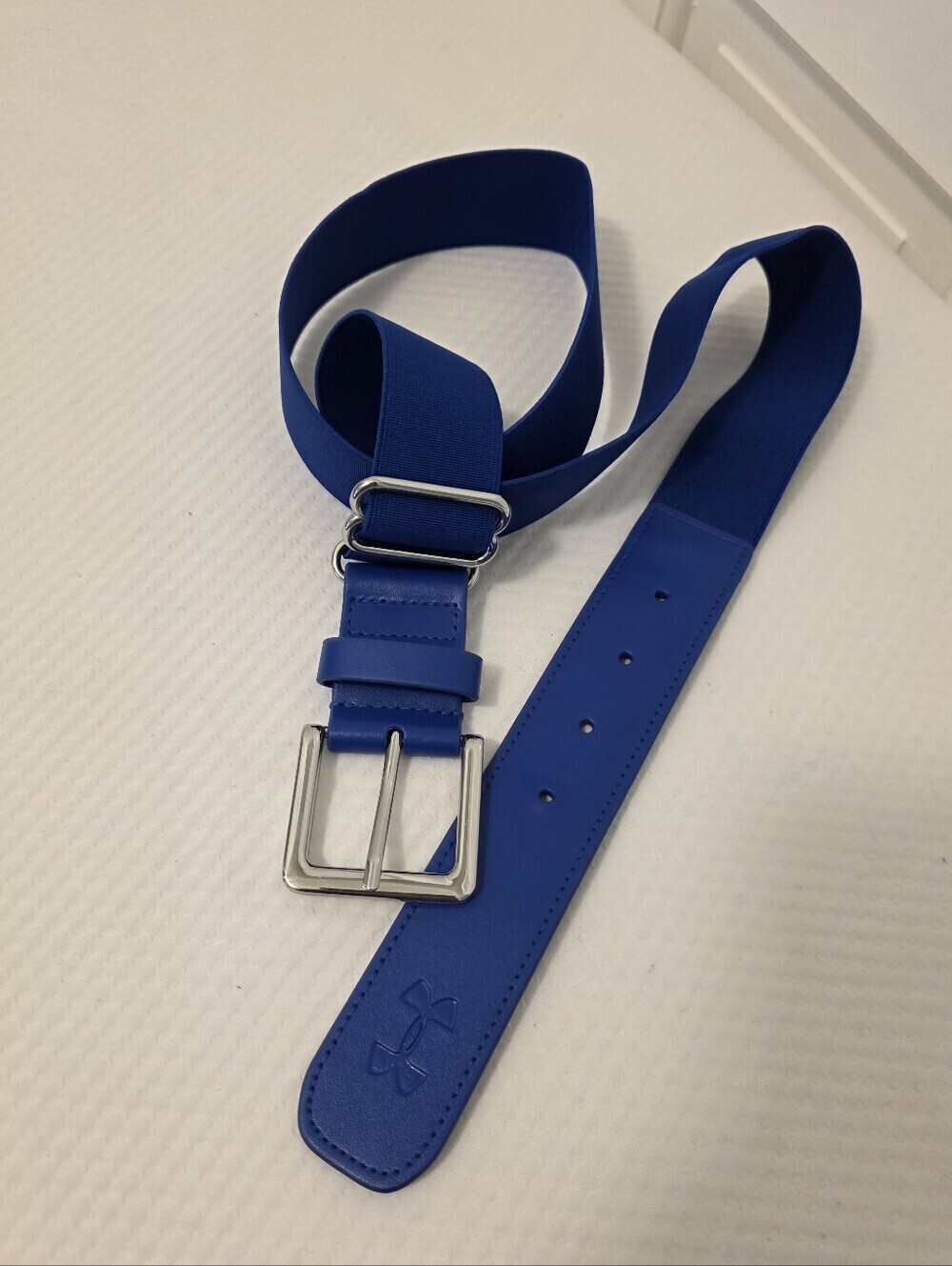 EC Under Armour Royal Blue Elastic Belt with Silver Buckle For Baseball OSFM